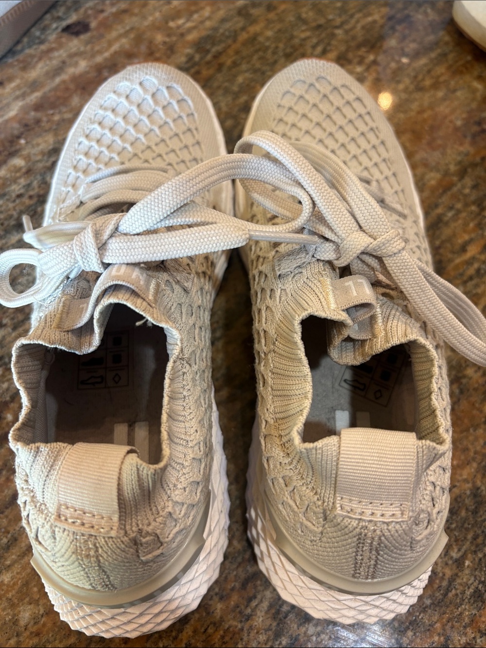 NOBULL Beige Knit Athletic Sneakers